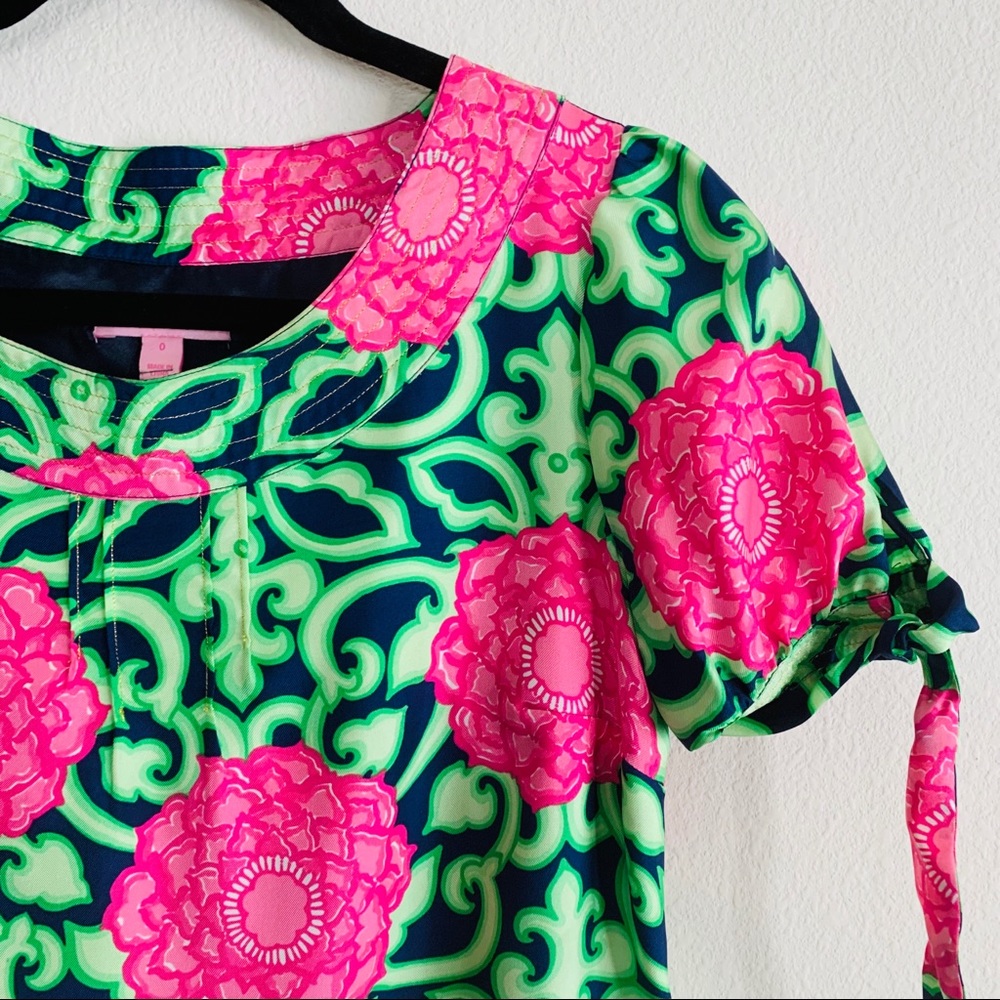 Lilly Pulitzer Floral Scroll Shift Dress - Picture 2 of 5
